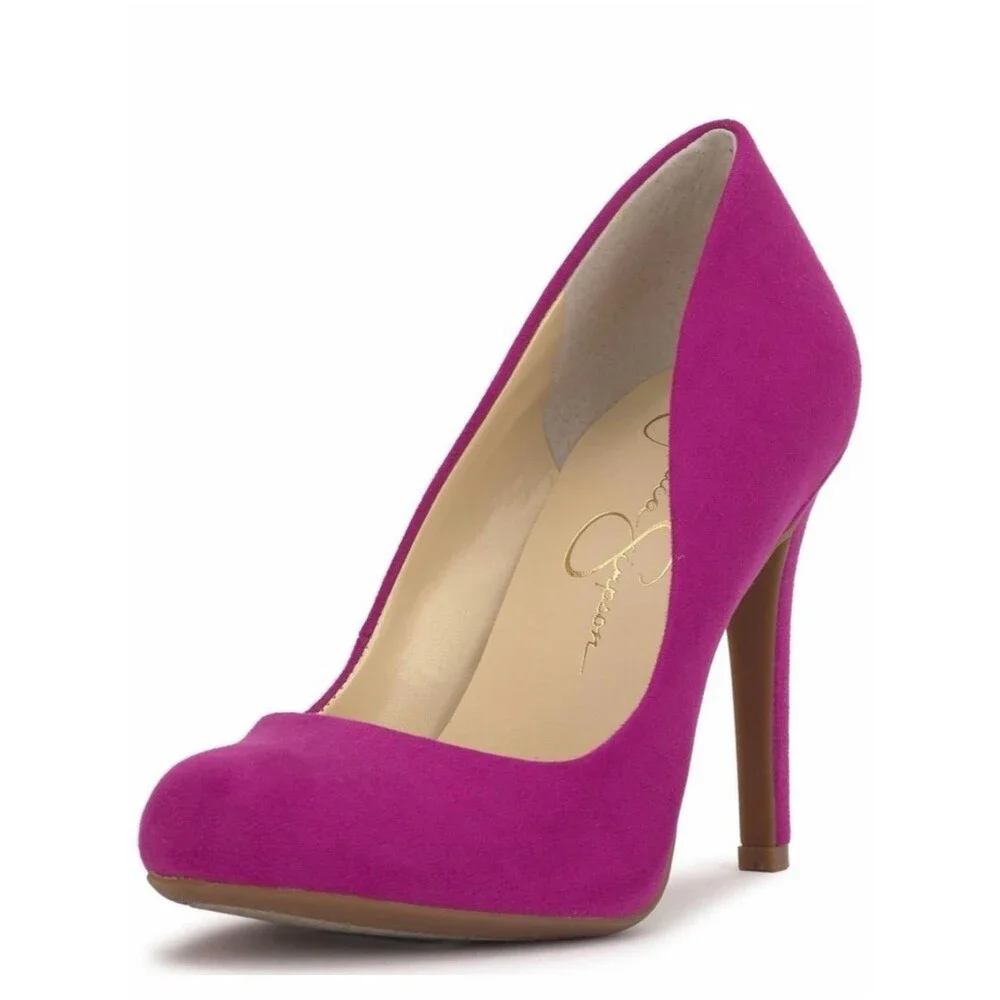 Jessica Simpson Magenta Suede Stiletto Pump